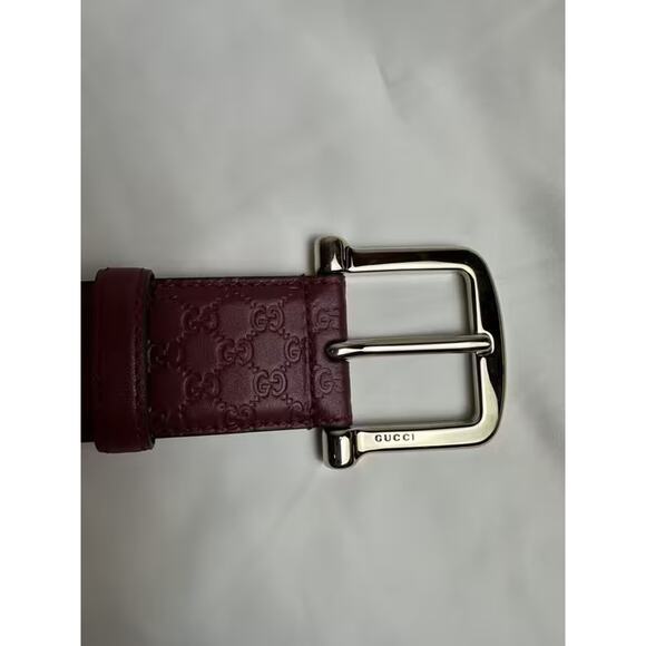 100% Authentic New Gucci Leather Belt Size 80 Red main image 2